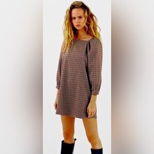 Zara Houndstooth Small Checked Dress